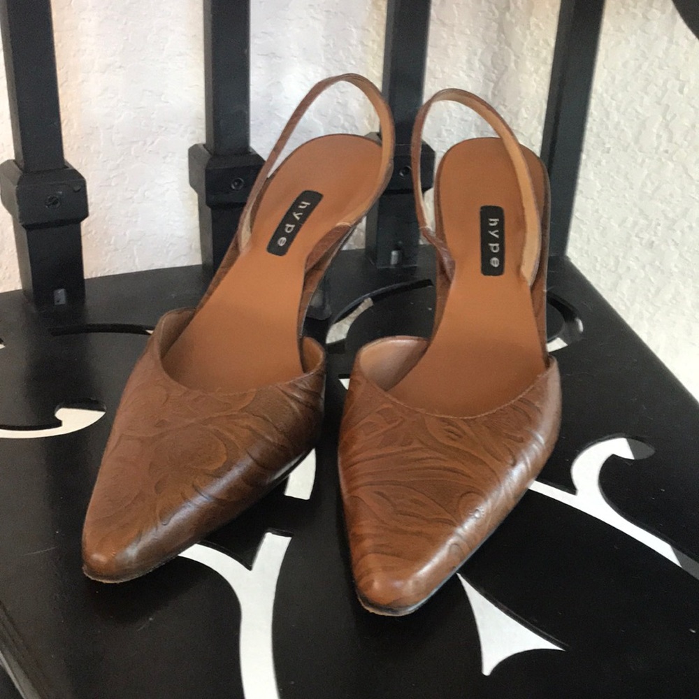 Caramelized Brown Strappy Heels by Hype